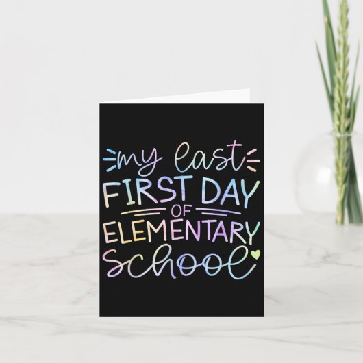 Mijn eerste schooldag terug naar zo kaart (Voorkant)