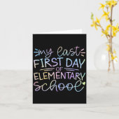 Mijn eerste schooldag terug naar zo kaart (Gele Bloem)