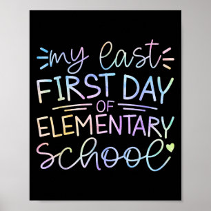 Mijn eerste schooldag terug naar zo poster