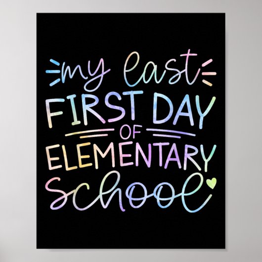 Mijn eerste schooldag terug naar zo poster (Voorkant)