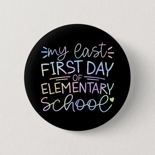 Mijn eerste schooldag terug naar zo ronde button 5,7 cm (Voorkant)