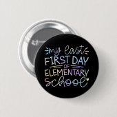 Mijn eerste schooldag terug naar zo ronde button 5,7 cm (Voorkant /achterkant)