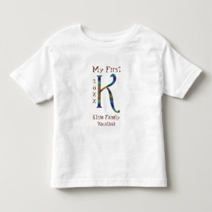 Mijn eerste serie geventileerde brief K-monogram Kinder Shirts
