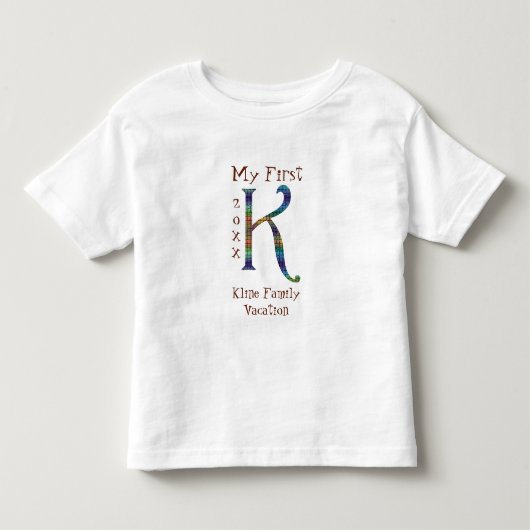Mijn eerste serie geventileerde brief K-monogram Kinder Shirts (Voorkant)