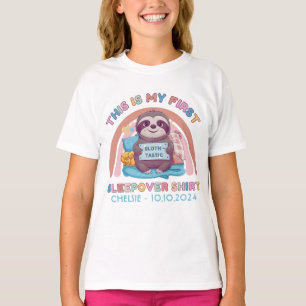 Mijn eerste sleepover shirt schattige luiaard gepe