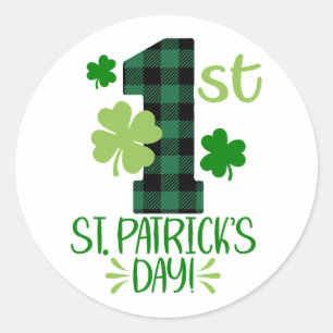 Mijn eerste St. Patrick’s Day ☘️ Ronde Sticker