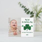 Mijn eerste St. Patrick's Day Baby Foto Briefkaart (Staand voorkant)