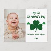 Mijn eerste St. Patrick's Day Baby Foto Briefkaart (Voorkant)