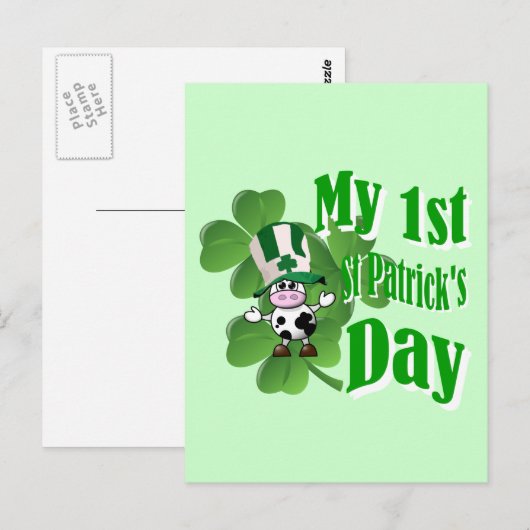 Mijn eerste St Patrick's day Briefkaart (Voorkant / Achterkant)