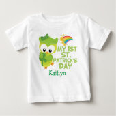 Mijn eerste St. Patrick's Day Cute Green Owl Custo (Voorkant)