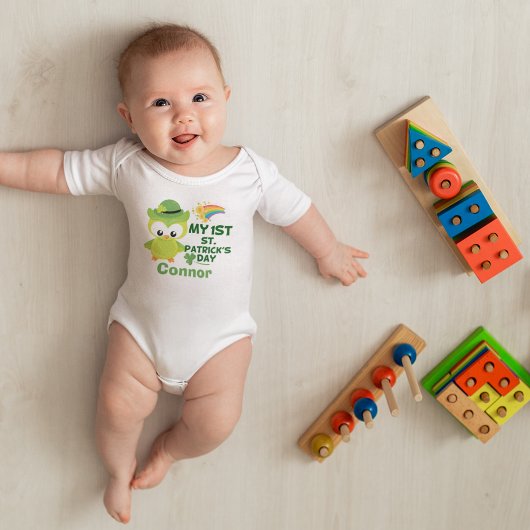 Mijn eerste St. Patrick's Day Cute Owl Romper