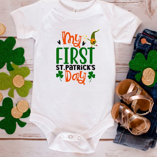 Mijn eerste St Patricks Day Gnome Romper