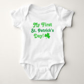 Mijn eerste St. Patrick's Day Green Shamrock Romper (Voorkant)