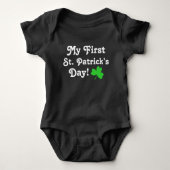 Mijn eerste St Patricks Day Green Shamrock Romper (Voorkant)