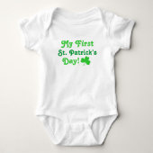Mijn eerste St. Patrick's Day groene klaver Romper (Voorkant)