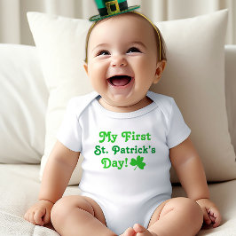 Mijn eerste St. Patrick's Day groene klaver Romper
