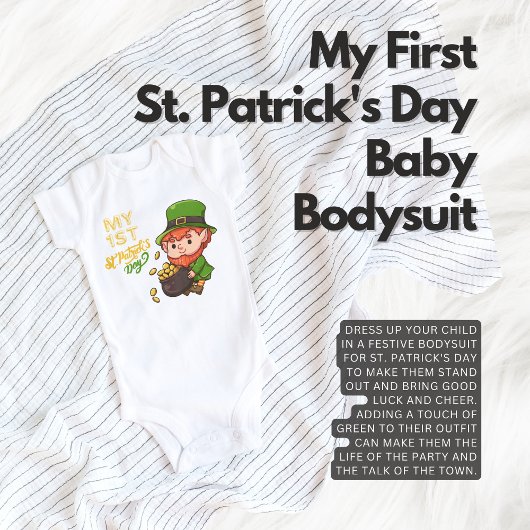 Mijn eerste St. Patrick's Day Leprechaun pot met g Romper