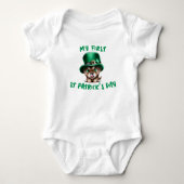 Mijn eerste St. Patrick's Day Puppy Dog Leprechaun Romper (Voorkant)