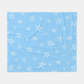 Mijn Eerste Sterren (Blauw) Fleece Deken (Voorkant (Horizontaal))