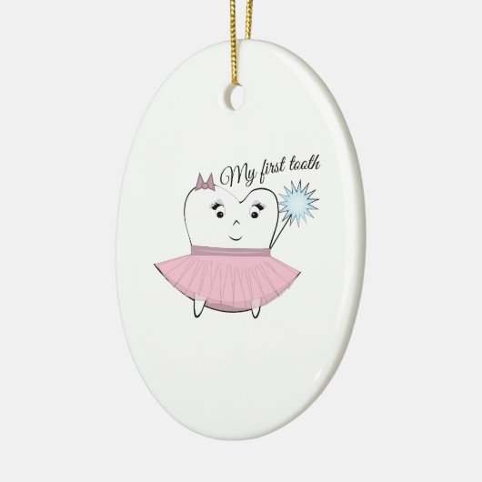 Mijn eerste tand keramisch ornament (Links)