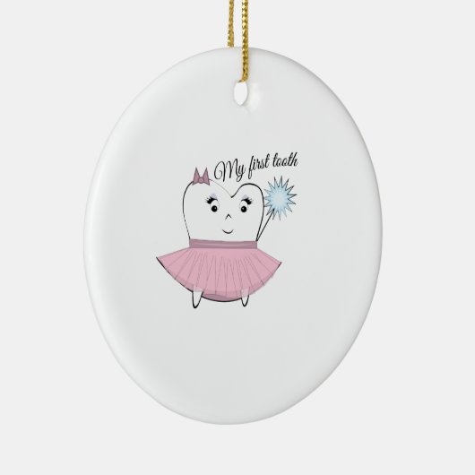 Mijn eerste tand keramisch ornament (Rechts)