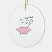 Mijn eerste tand keramisch ornament (Links)