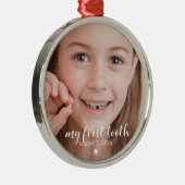 Mijn eerste tand | Tandverlies Kind Keepsake Metalen Ornament (Rechts)