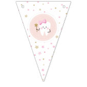 Mijn eerste tandfeestdecoratie Roze Bunting vlagge Vlaggetjes (Eerste vlag)