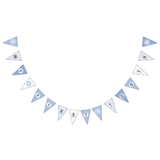 Mijn eerste tandfeestdecoraties Bunting Flags Vlaggetjes