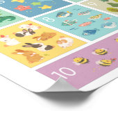 Mijn eerste tellen cijfers 123 Poster dieren (Hoek)