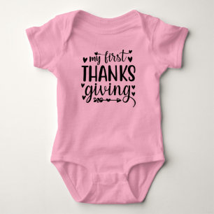Mijn eerste thanksgiving baby meisje body's romper