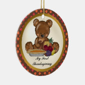 Mijn eerste Thanksgiving Beer Baby Keramisch Ornament (Rechts)