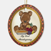 Mijn eerste Thanksgiving Beer Baby Keramisch Ornament (Links)