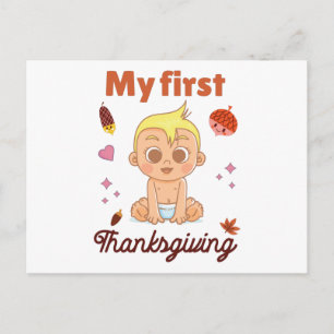 Mijn eerste Thanksgiving Briefkaart