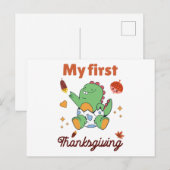 Mijn eerste Thanksgiving Briefkaart (Voorkant / Achterkant)