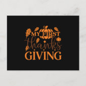 Mijn eerste Thanksgiving Briefkaart (Voorkant)