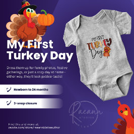 'Mijn eerste Thanksgiving-dag' Thanksgiving babybo Romper