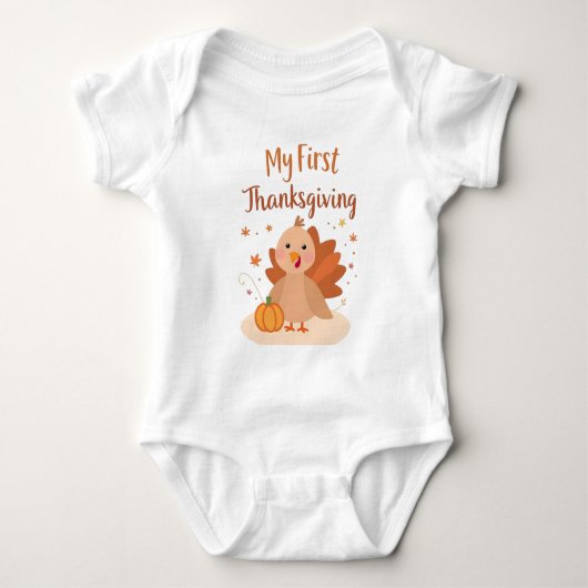 Mijn eerste Thanksgiving kalkoen combinatie Romper (Voorkant)