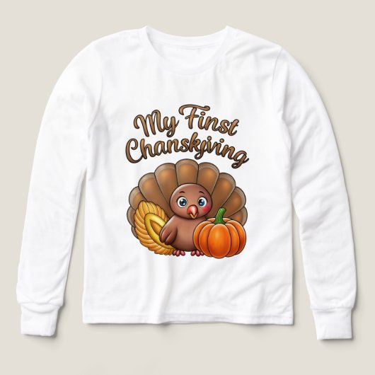 Mijn Eerste Thanksgiving Kalkoen T-shirt (Voorkant)