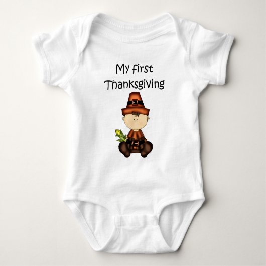 Mijn eerste Thanksgiving meisje #3 *Creeper* Romper (Voorkant)