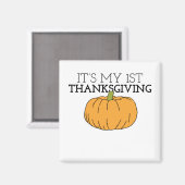 Mijn eerste Thanksgiving pompoen voor kinderenBeda Magneet (Voorkant / Achterkant)