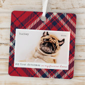 Mijn eerste thuis voor altijd geplakt huisdier fot metalen ornament