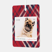 Mijn eerste thuis voor altijd geplakt huisdier fot metalen ornament (Voorkant links)