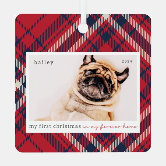 Mijn eerste thuis voor altijd geplakt huisdier fot metalen ornament (Achterkant)