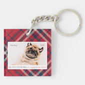 Mijn eerste thuis voor altijd geplakt huisdier fot sleutelhanger (Achterkant)