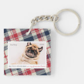 Mijn eerste thuis voor altijd geplakt huisdier fot sleutelhanger (Achterkant)