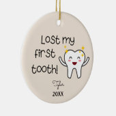 Mijn eerste Tooth-Ornament is verloren Keramisch Ornament (Rechts)