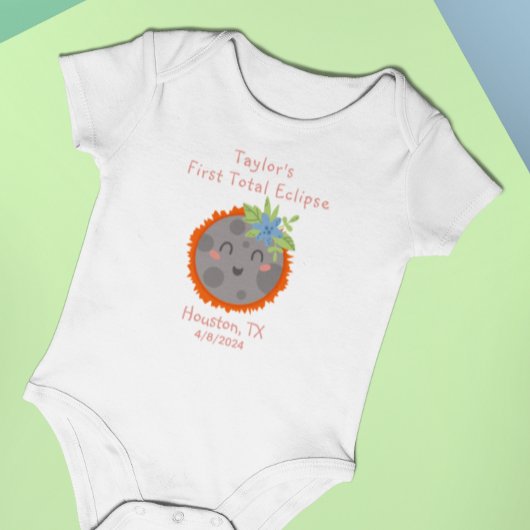 Mijn eerste Totale Verduistering Gepersonaliseerde Romper
