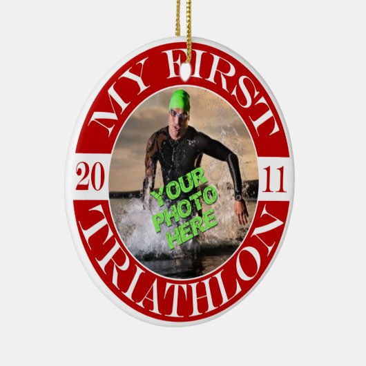 Mijn eerste triatlon - 2011 keramisch ornament (Rechts)