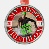 Mijn eerste triatlon - 2011 metalen ornament (Voorkant)
